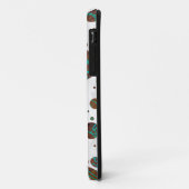 キラフェブラウンとティール(緑がかった色)プリント Case-Mate iPhoneケース (裏面/左)