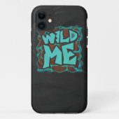 キラフェブラウンとティール(緑がかった色)プリント Case-Mate iPhoneケース (裏面)