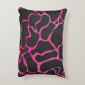 キラフェホットピンクアンドブラックプリント アクセントクッション (裏面(縦))