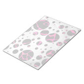 キラフェホットピンクアンドブラックプリント ノートパッド (アングル)