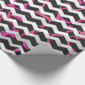 キラフェホットピンクアンドブラックプリント ラッピングペーパー (角)