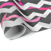 キラフェホットピンクアンドブラックプリント ラッピングペーパー (ロールコーナー)