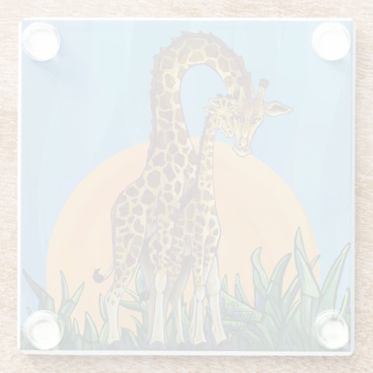 キラフェママアンドベビーアート ガラスコースター (裏面)