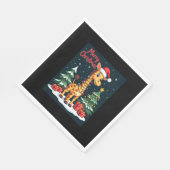 キラフェメリークリスマスツリー照明サンタギラフ スタンダードランチョンナプキン (角)