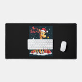 キラフェメリークリスマスツリー照明サンタギラフ デスクマット (キーボード&マウス)