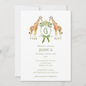 キラフェモノグラムベビースシャワー招待状 招待状 (正面)