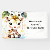 キラフェワンダーランドベビー編集可能誕生日 横断幕 (横)