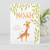 キラフエレガントアニマルズサファリ誕生日招待状 セーブザデート (スタンド正面)