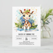 キラフガロアキュートサファリ誕生日 招待状 (スタンド正面)