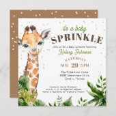 キラフジャングルサファリシャワーベビー散水 招待状 (正面/裏面)