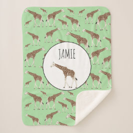 キラフジャングルサファリ動物 シェルパブランケット