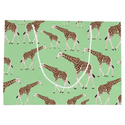 キラフジャングルサファリ動物 ラージペーパーバッグ (裏面)