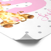 キラフジャングルネームパーソナライズされたガールベビー子供部屋 ポスター (角)