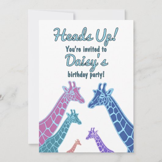 キラフタワー誕生日 招待状 (正面)