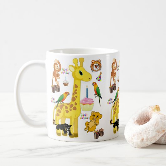 キラフマグハッピーバースデーマグ コーヒーマグカップ (ドーナツ)