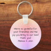 キラリエレガントックグラデーショングリッター雨モダン キーホルダー (裏面)