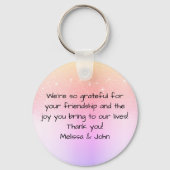 キラリエレガントックグラデーショングリッター雨モダン キーホルダー (裏面)