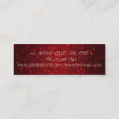 キラリエレガントティ金ゴールドブラシストロークの幾何学的 スキニー名刺 (裏面)