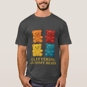 キラリカラフルティなグミベアデザイン Tシャツ