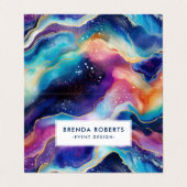 キラリカラフルティAgateテクスチャの背景 名刺 (外部フラット)