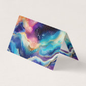 キラリカラフルティAgateテクスチャの背景 名刺 (裏面)