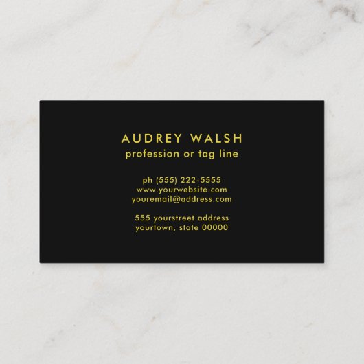 キラリガーリーティバラ金ゴールドヒョウ印刷ラグジュアリー 名刺 (裏面)