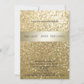 キラリファンシーティエレガントモダン金ゴールドストライプ 招待状 (正面)