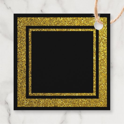 キラリフェイクティ金ゴールドとブラックサンキュー結婚ズ フェイバータグ (裏面)