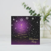 キラリモダンーしたクリスマスツリー 招待状 (スタンド正面)