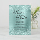 キラリ淡い色のティターコイズグラデーション箔 セーブザデート (スタンド正面)