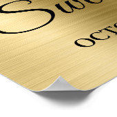 キラリ淡い色のティ金ゴールドグラムソフトエッジ写真甘い16 ポスター (角)