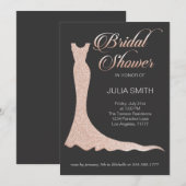 キラリ結婚ティのドレス 招待状 (正面/裏面)