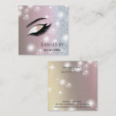 キラリ魅力的ッとしたトレンディーの点滅メイクアップ スクエア名刺 (正面/裏面)