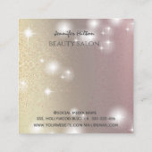 キラリ魅力的ッとしたトレンディーの点滅メイクアップ スクエア名刺 (裏面)