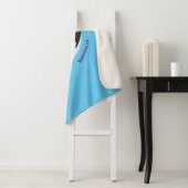 キラーおもしろいホエールオルカかわいい漫画イラストレーション シェルパブランケット (インサイチュ)