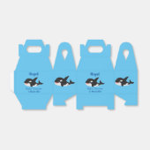 キラーおもしろいホエールオルカかわいい漫画イラストレーション フェイバーボックス (折り畳みなし)