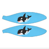 キラーおもしろいホエールオルカかわいい漫画イラストレーション ミニバスケットボール (パネル)