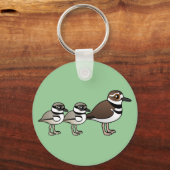 キラーと2匹の雛 キーホルダー (正面)