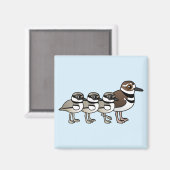 キラーと3匹の雛 マグネット (正面/裏面)