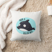 キラーの日殺しホエーおもしろいル・プーンを食べる クッション (ブランケット)