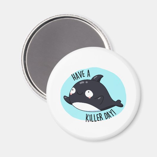 キラーの日殺しホエーおもしろいル・プーンを食べる マグネット (正面/裏面)