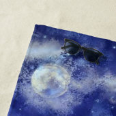 キラークジラオンフルムーン-アートスケッチ- ビーチタオル (インサイチュ)