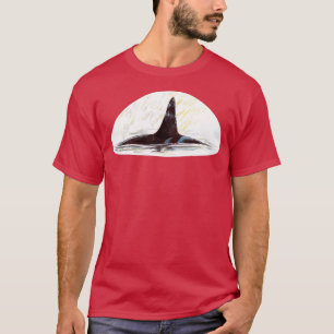 キラークジラ背びれ落書き Tシャツ