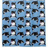 キラークジラ オルカ シャワーカーテン (正面)