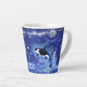 キラークジラon満月ラテマグカップ カフェラテマグ (右アングル)