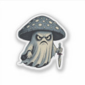 キラー'シュルーム - ナイフを持つスプーキーな幽霊 シール (正面)