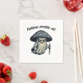 キラー'シュルーム – 不気味幽霊とナイフ スタンダードカクテルナプキン (インサイチュ)