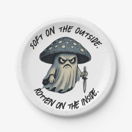 キラー'シュルーム – 不気味幽霊とナイフ ペーパープレート