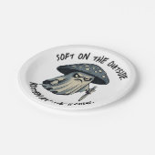 キラー'シュルーム – 不気味幽霊とナイフ ペーパープレート (アングル)