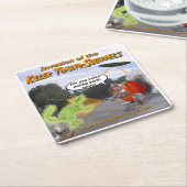 キラートマトリスの侵入 スクエアペーパーコースター (アングル)